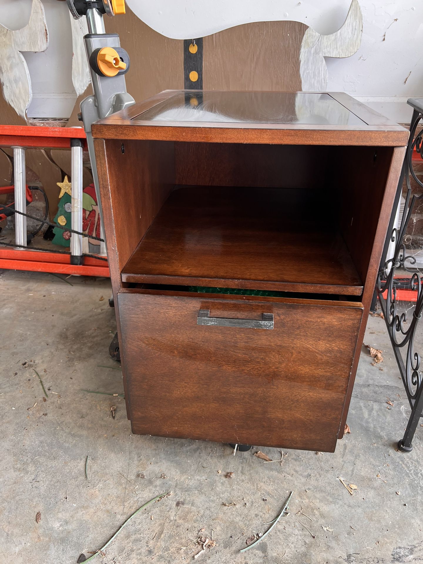 Wooden Cabinet With File Drawer