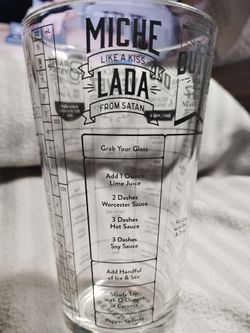 Cocktail Recipe Mixing Glass