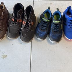 boots and tennis shoes