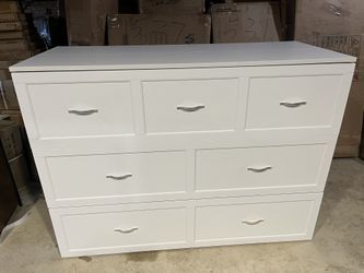 Multi-Functional 2-in-1 Murphy Cabinet Bed, Full Size Bed Frame Murphy Bed  Chest with Built-in Power Strip & 3 Drawers, Full Foldable Platform Bed, Wh  for Sale in Arcadia, CA - OfferUp