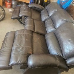 Reclining Leather Sofa
