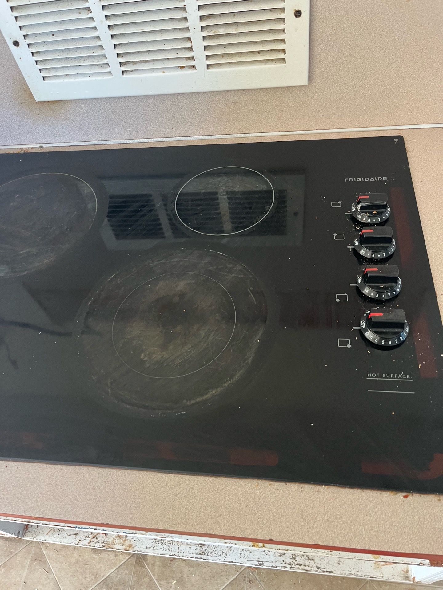 Top glass stove