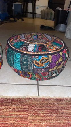 Pouf Ottoman , Foot Stool 