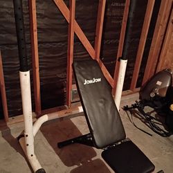 Squat Rack And Bench W / Incline 