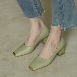 7.5 CHIKO SALA SQUARE TOE BLOCK HEELS