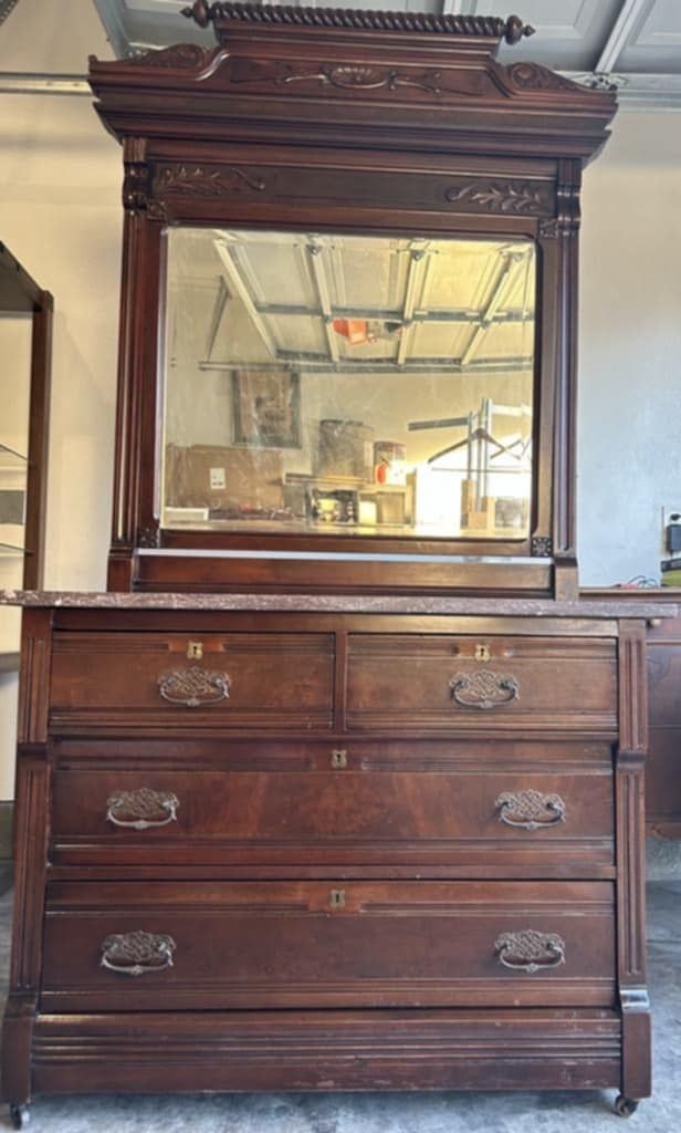 Antique Dresser With Mirror
