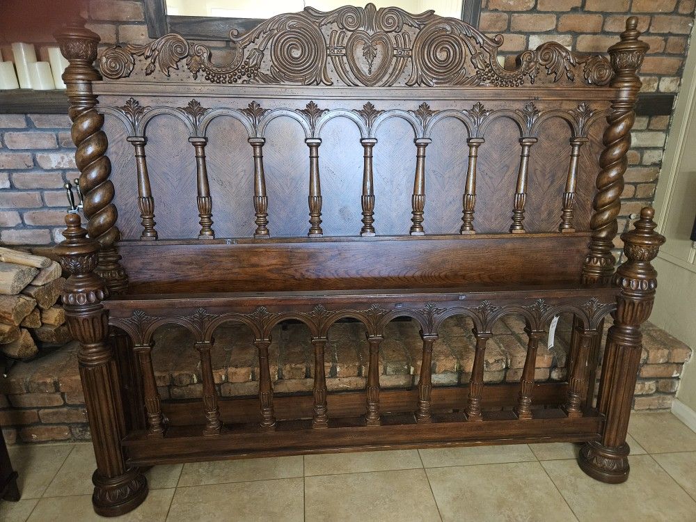 Vintage King Size Bed Frame Set