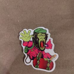 Monkey Skating Stciker
