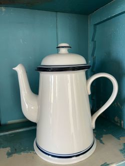 Vintage Mid Century Modern Kitchen Dansk Bistro Christianshavn Blue Coffee Pot
