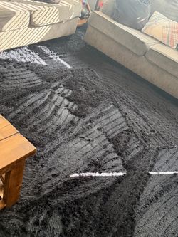 8x10 Black Shag Area Rug
