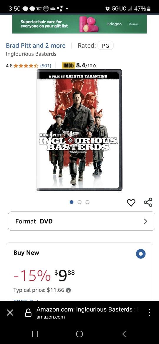 Inglorious Basterds DVD