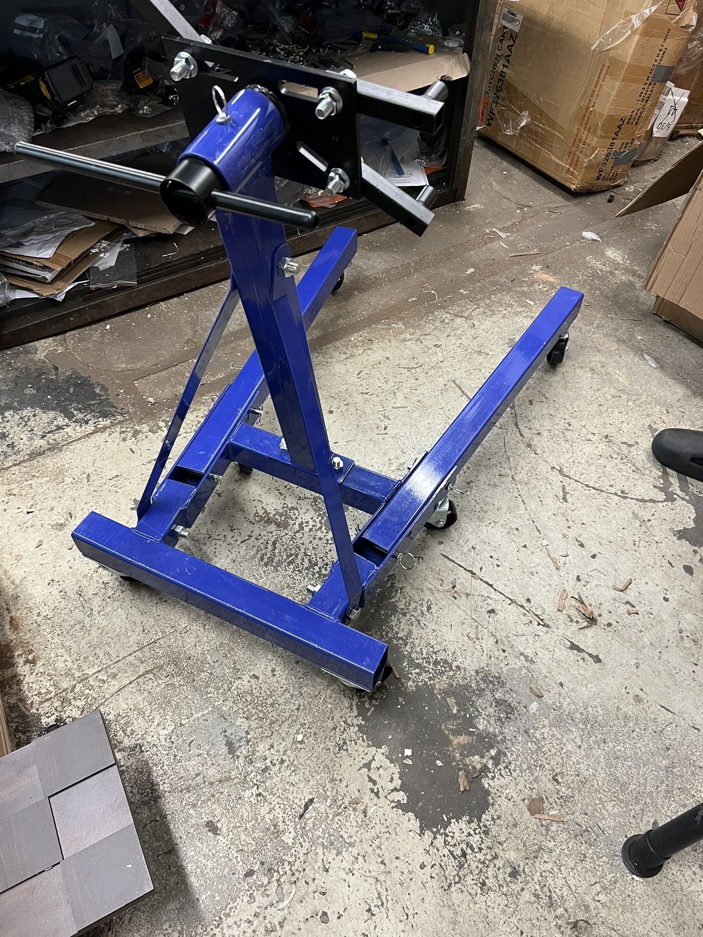 K Tool 62110A 1/2 Ton Engine Stand, Folding Design, 6-Wheel Mobility $250 brand new