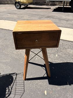 Camaflexi Mid-Century Modern Solid Wood Nightstand ONE
