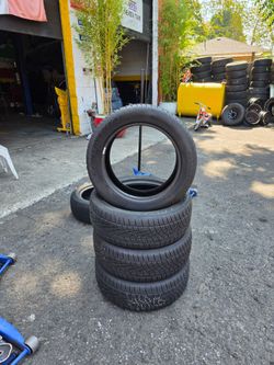 Full set of used continental tiers