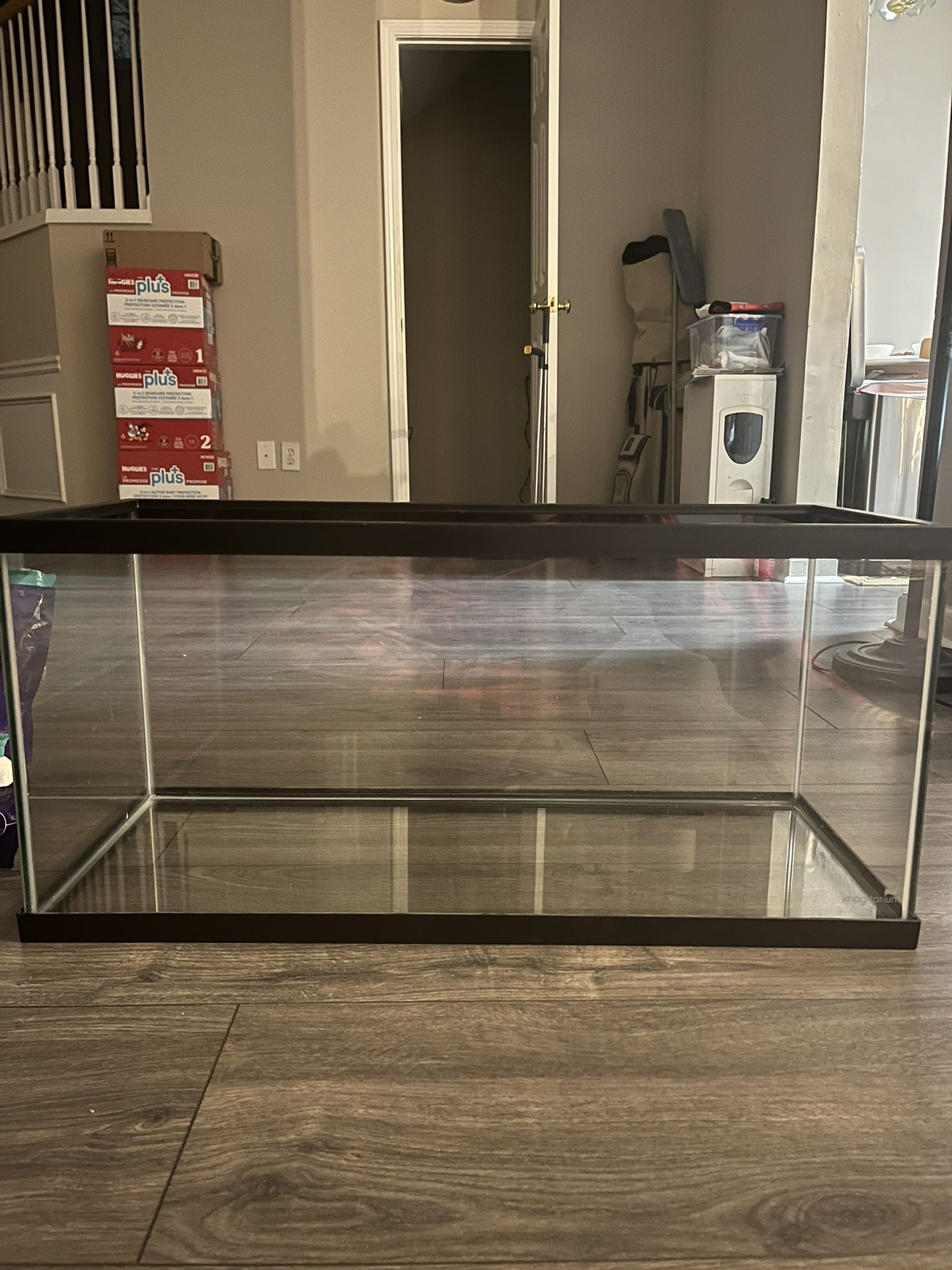 20 galloon fish tank + marine salt water bag