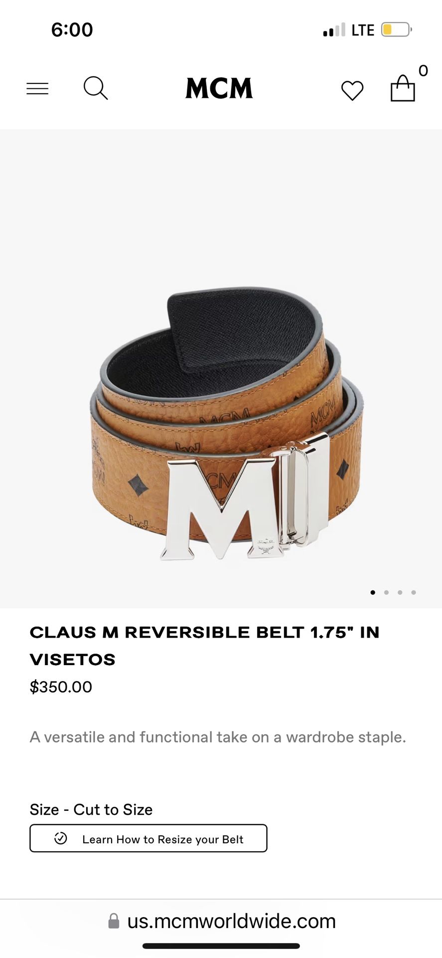Mcm Belt Brand New 32-38