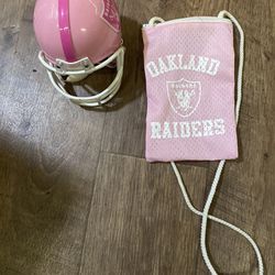 Breast cancer Raiders Helmet