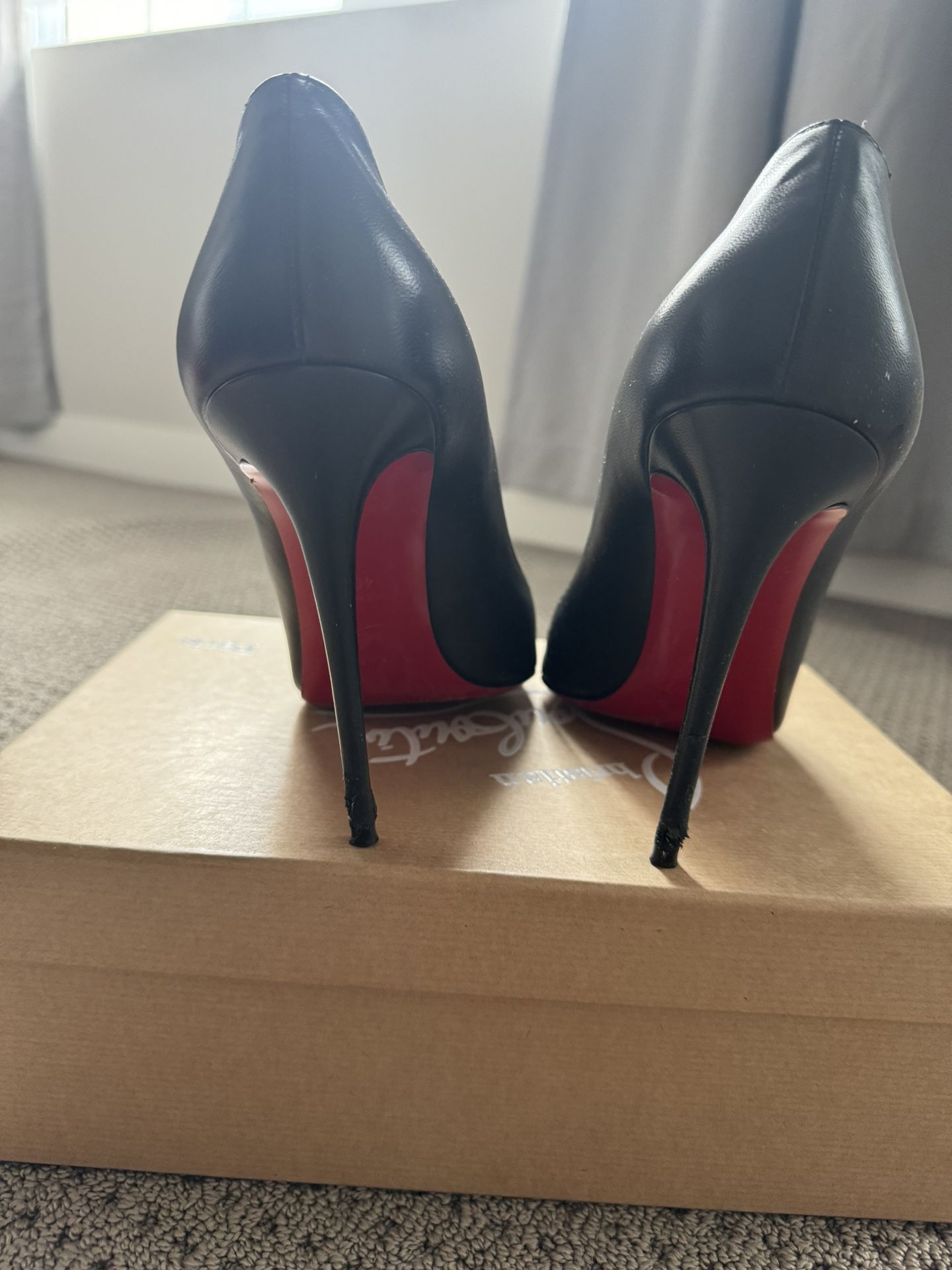 Christian  Louboutin Kate Red Sole High-Heel Pumps, Blac