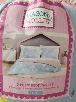 Mason & Mollie Unicorn Full Bedsheets 