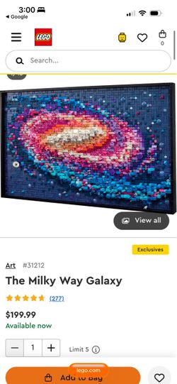 Milky Way galaxy Lego art (31212)
