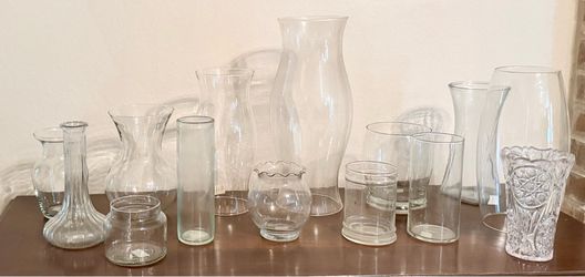 Glass Vases Bundle - Multiple Styles & Sizes