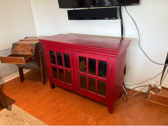 Crate & barrel , Red Wood Sideboard Media Console