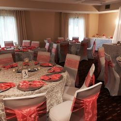 Coral Organza Chair Sashes