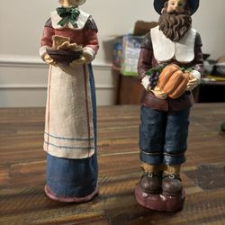 Thanksgiving Pilgrim Turkey Figurines Decorations