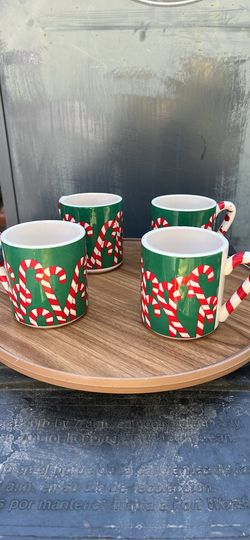 Vintage Hot Cocoa Mugs By Enesco. Made In Japan. Set/4
