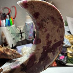 Ruby In Quartz Crescent Moon