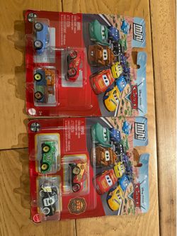 Pixar cars mini sets 2x lot race and rescue