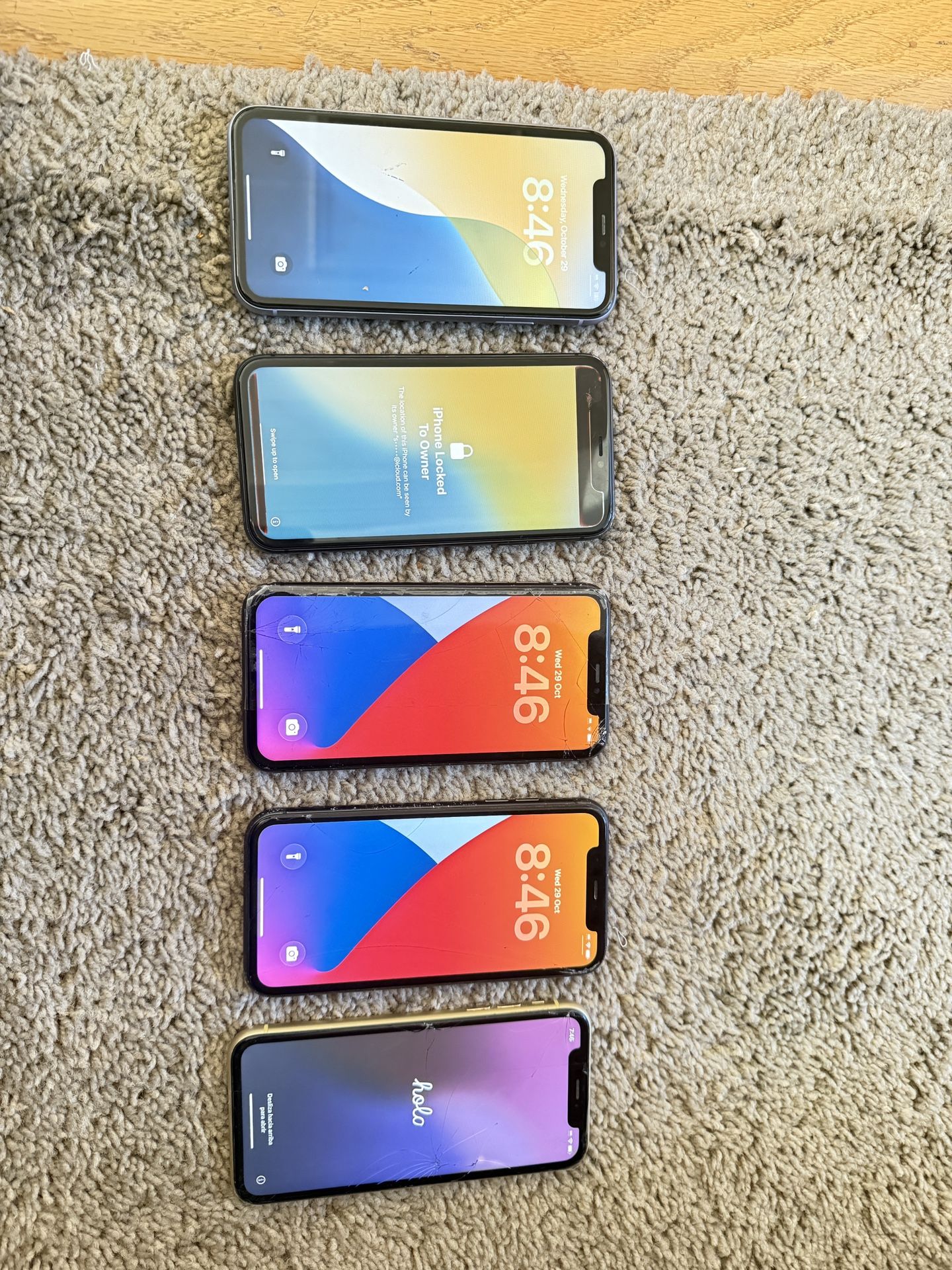 Old iPhones (11,11,11,11,Xr)