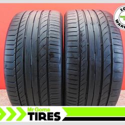2 CONTINENTAL CONTISPORTCONTACT 5 RFT  255/35R19 USED TIRES 8.9/32 TREAD * INSTALLATION  INCLUDED *