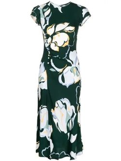 Reformation Frasier Floral Midi Dress In Lyra size 2