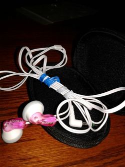 Sony pink earbuds