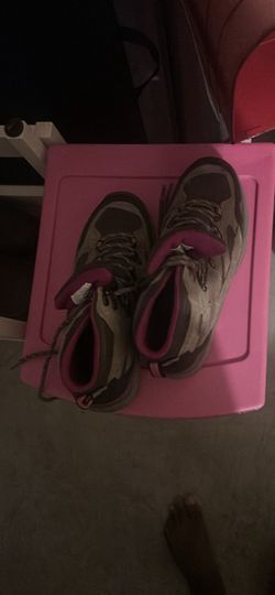 Women's Hiking Boots Gray and Pink