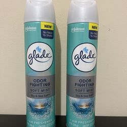 2Pack Glade Air Freshener Spray Infused with Essential Oils, Sky & Sea Salt, 8 oz