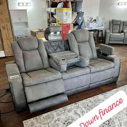 $10 Down Finance Reclining Sofa And Loveseat Sectional Sleeper Bedroom Set Queen Bed King Bed Mattress Dining Table 