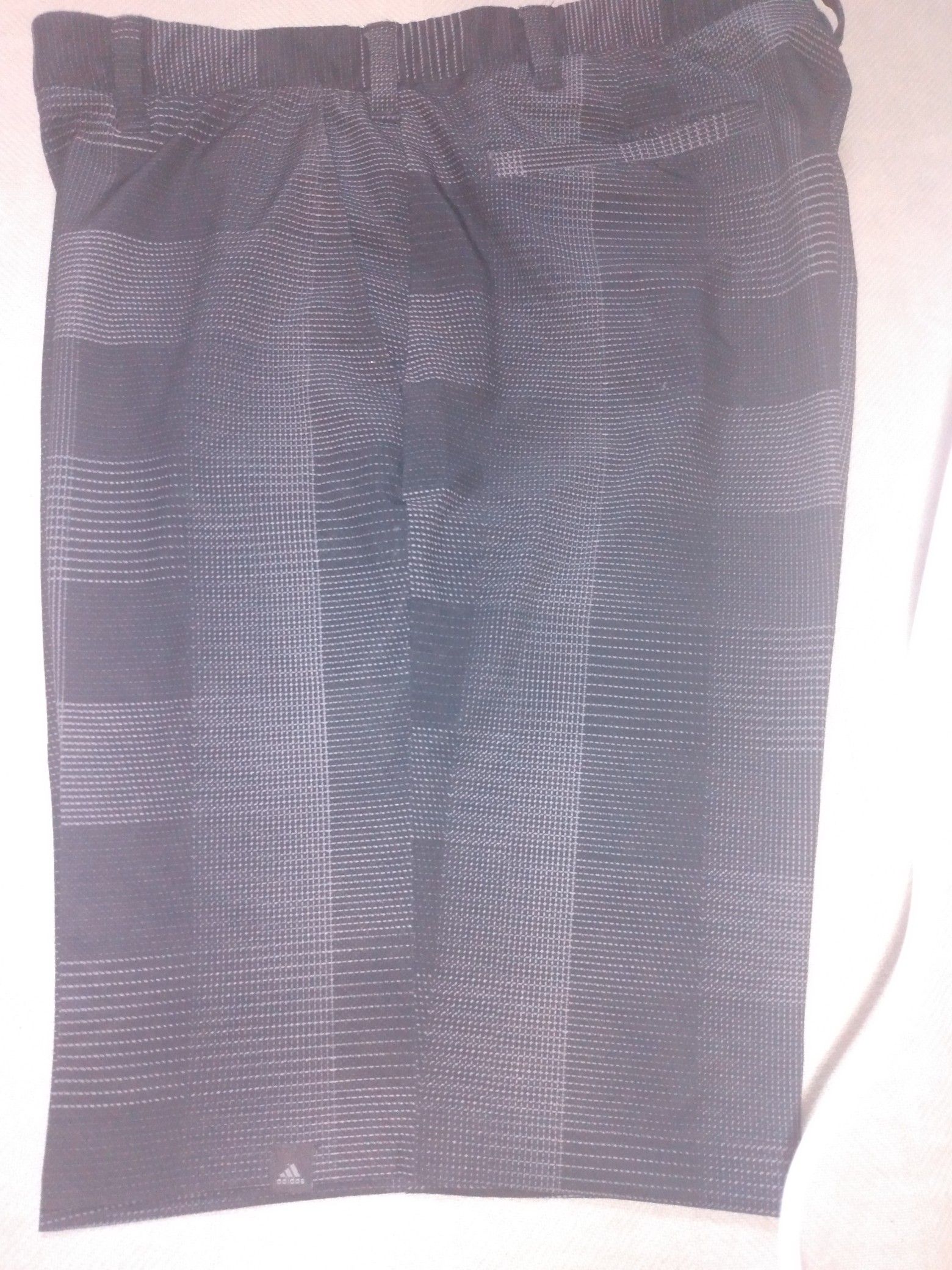 Adidas grey plaid golf shorts (34)