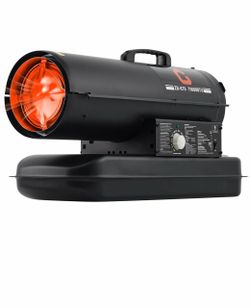70000 BTUs Kerosene/Diesel Forced Air Heater, Kerosene Fan Forced Heater with Thermostat Control
