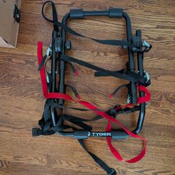 Tyger Auto Deluxe Black 2-Bike Trunk Mount Bicycle Carrier Rack