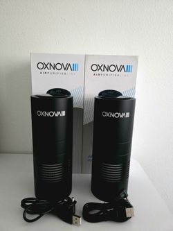 Oxnova III portable air purifier freshener hepa fliter, uvc ionizer car, home 2 PACK