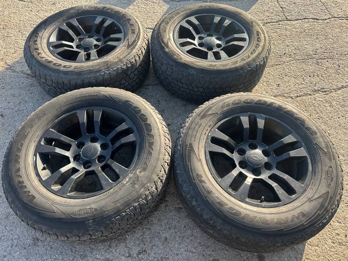 Black 18” Chevy GMC Rims and Tires 18 Wheels Sierra Silverado Tahoe for ...