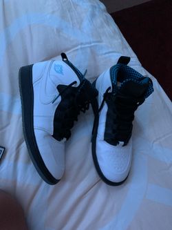 White air Jordan sneakers