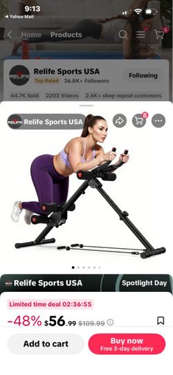 Relife Sports Foldable Ab Workout Machine