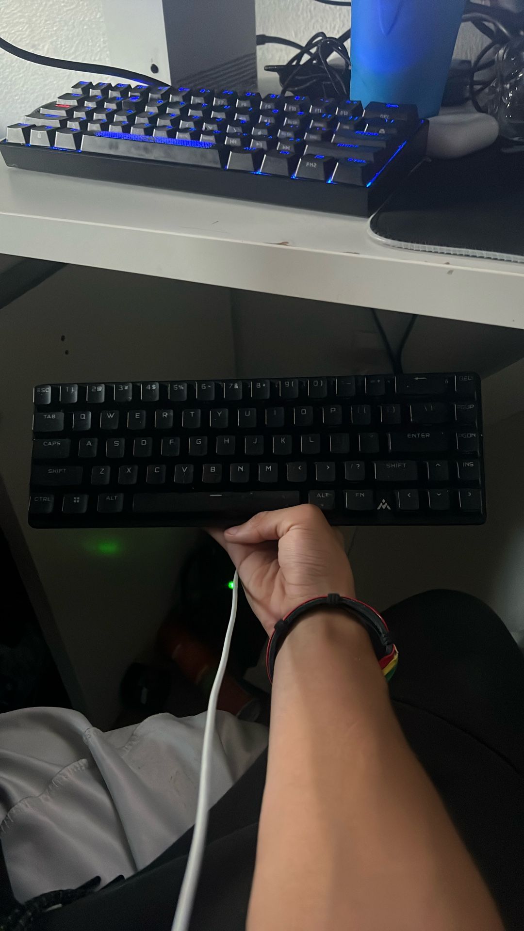 2.4GHz Wireless/Mechanical Gaming Keyboard, Hot Swappable Keyboard with RGB Backlit, Full Keys Programmable, , Cherry MX Red