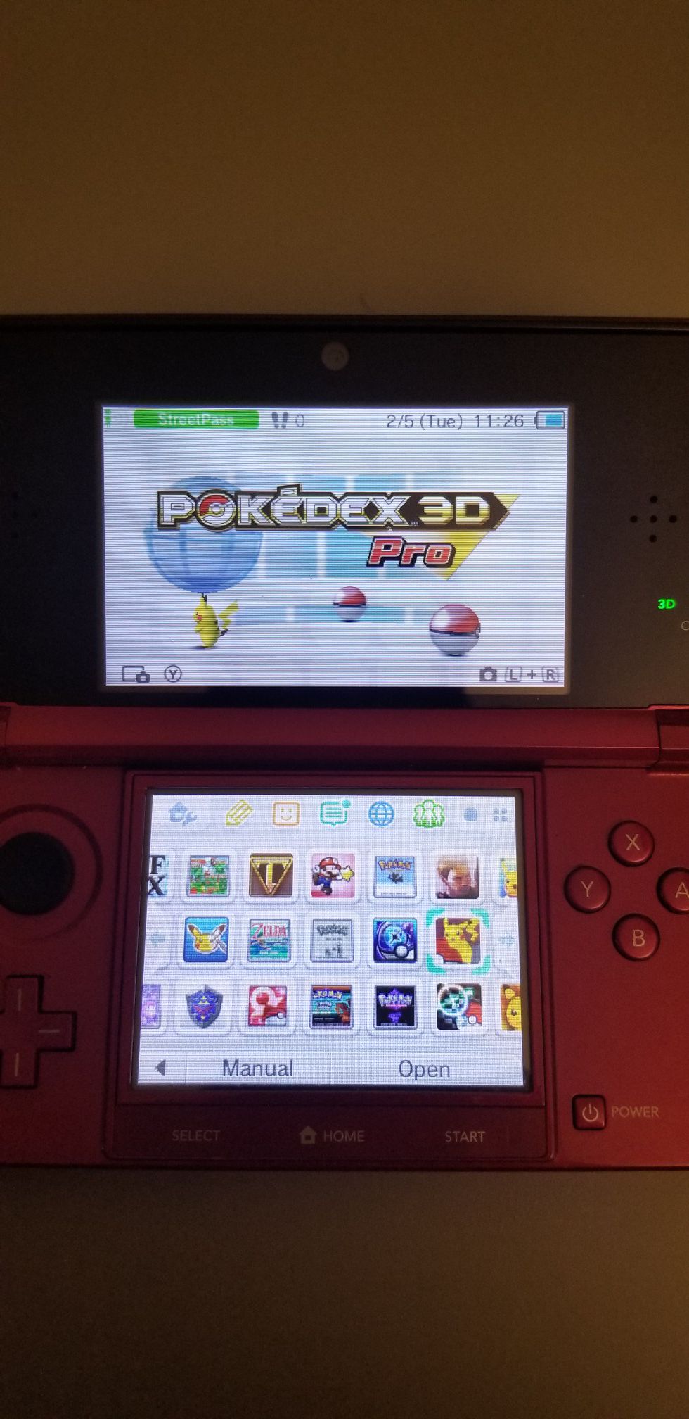 Nintendo 3ds modded with many games