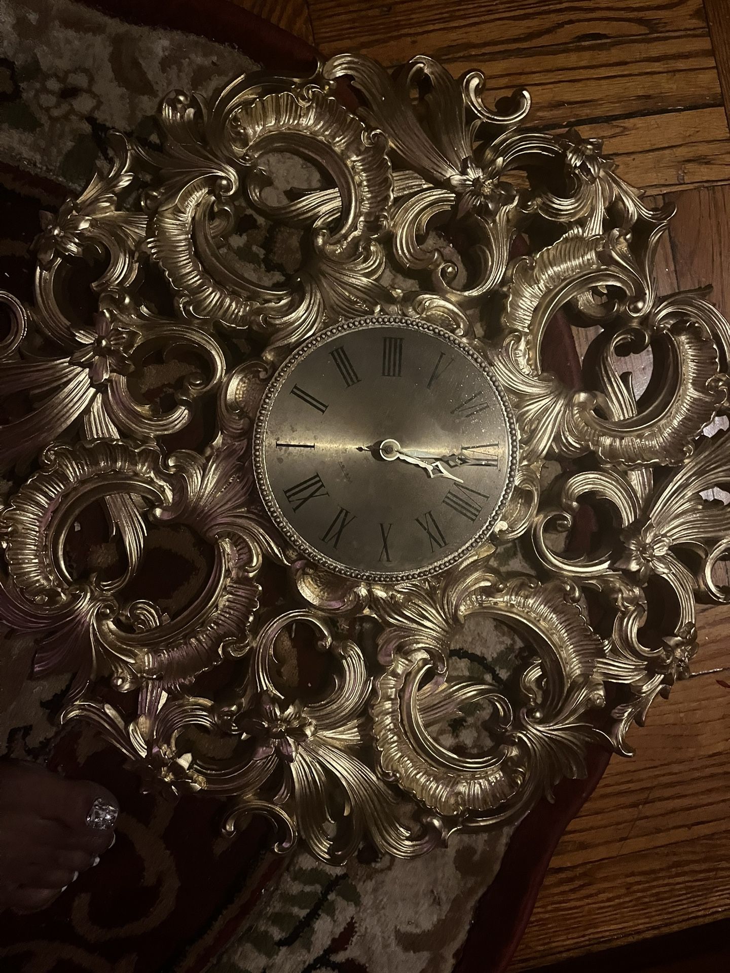 Antique Gold Wall. Clock