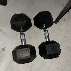 45 Lbs Dumbbells. 