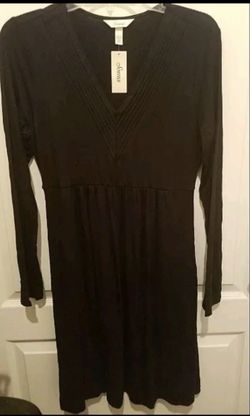 CHICOS SOMA SOLID BLACK NWT DRESS - Medium